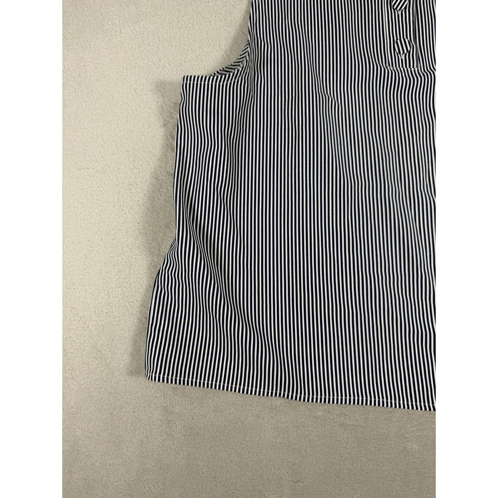 J.Crew Women's Sleeveless Striped Shell Blouse With Back Button Size L - Picture 14 of 16